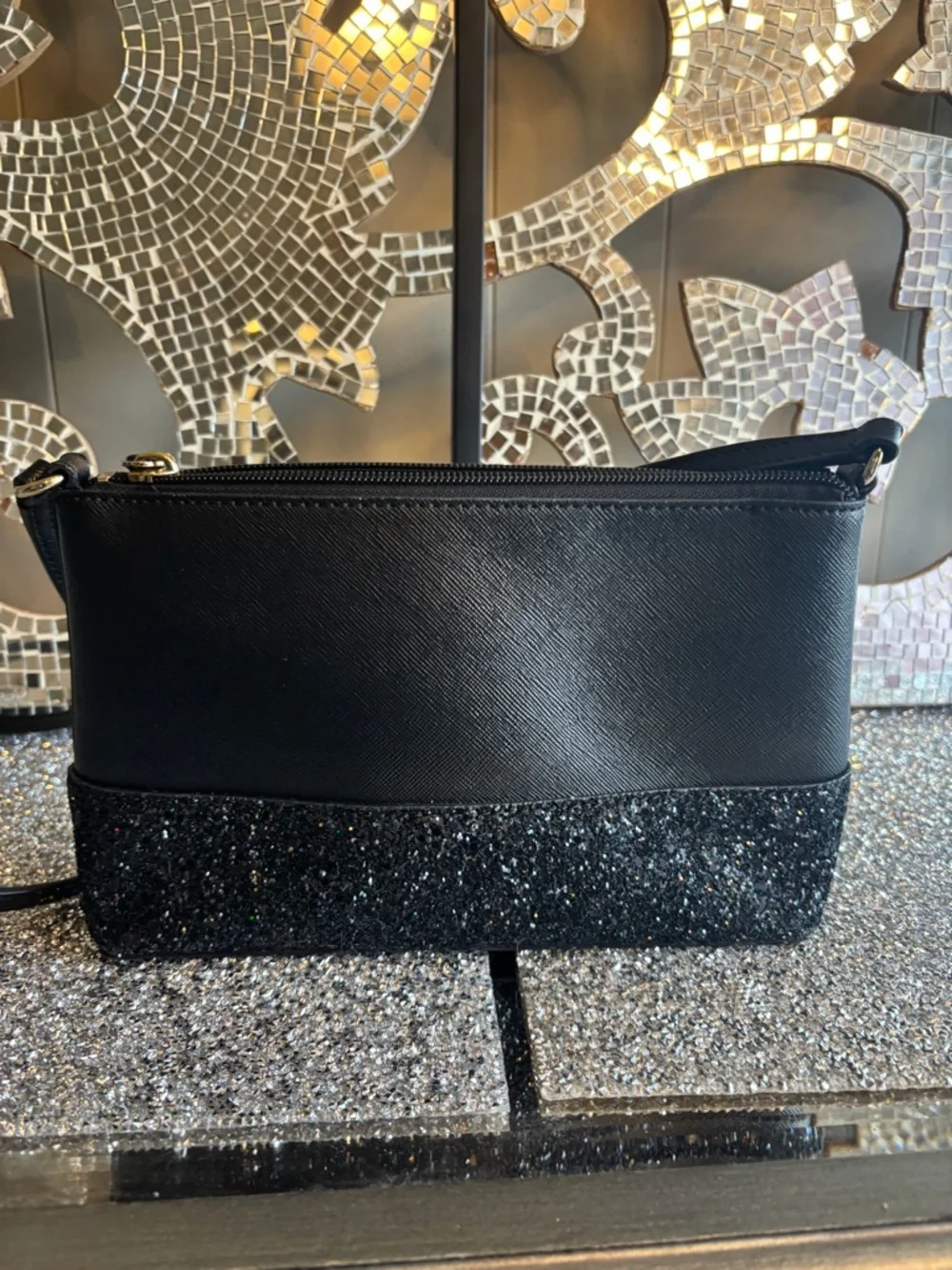 ⭐️Kate Spade Black Glitter‎ Crossbody Bag